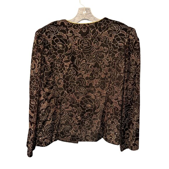 Vintage Floral Velvet Jacket Large - Picture 4 of 5